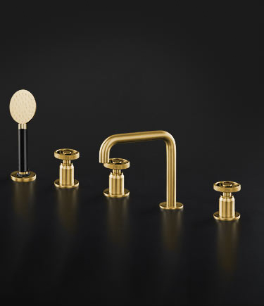 Forge Gold Deck Mounted Bath Tap (87HG)