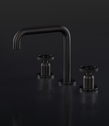 Forge Matt Black 3-Piece Deck Basin Tap (87GMB)