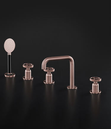 Forge Rose Gold Deck Mounted Bath Tap (87HRG)