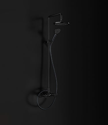 Forge Matt Black Shower Column (87RMB)