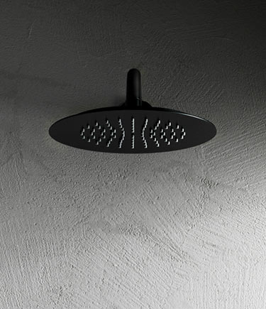 Forge Matt Black Fixed Shower Head (87WMB)