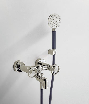 Forge Nickel Wall Mounted Bath Tap (87JN)