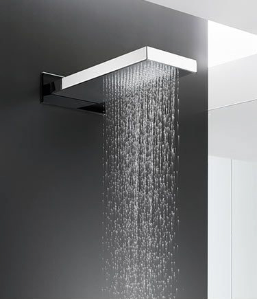 Glass & Chrome Rain Shower Head (44HH)