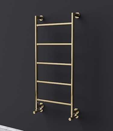 Art Deco Gold Heated Towel Rail (HX1G)