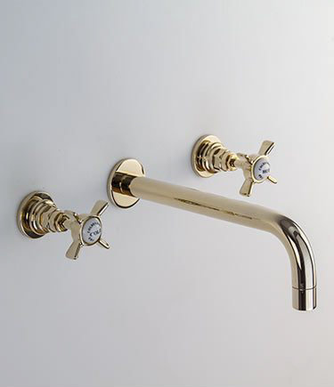 Traditional Gold Basin Wall Taps (43DD)