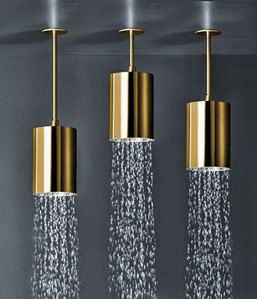 Chalice Gold Ceiling Mounted Shower Head (75AG)