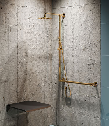 Gold Classic Jointed Dual Shower Support Column (169G)