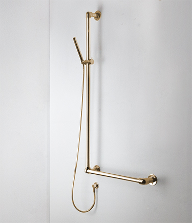 Gold Classic Jointed Support Shower Column Grab Bar (165AG)