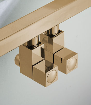 Gold Cubic Angled Valves (V6AG)