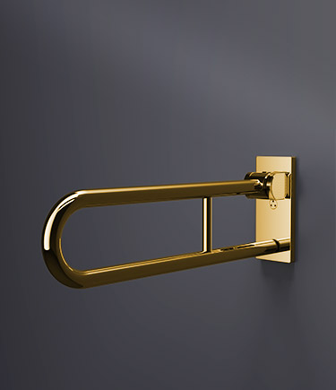 Etch Gold Removable Hinged Double Grab Bar (GET1)