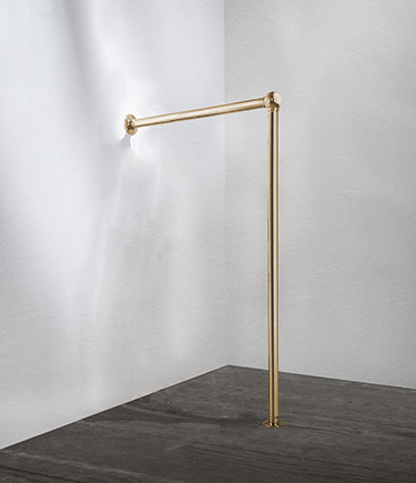 Gold Fixed Ball Jointed Toilet Support Rail (167G)