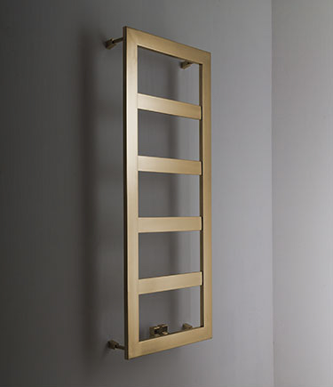 Large Bar Gold Heated Towel Rail (173G)