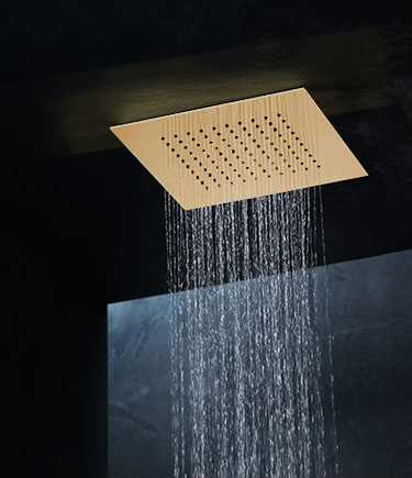 Loft Gold Ceiling Mounted Shower Head (75TG)