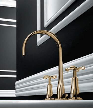 Piccadilly Gold 3 Piece Basin Taps Set (40BG)