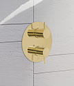 Classic Natural Brass Thermostatic Shower Valve (67NN)