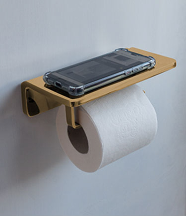 Spa Gold Toilet Roll & Phone Holder (162CG)