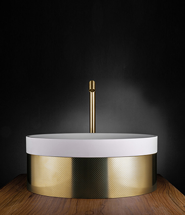 Gold Band Mineral Marble Basin (BA1G)