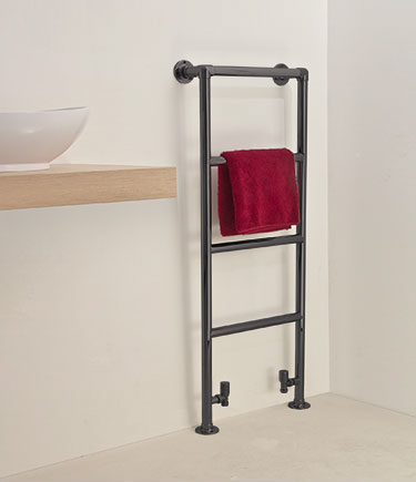 High Charterhouse Black Chrome Towel Rail (57PBC)