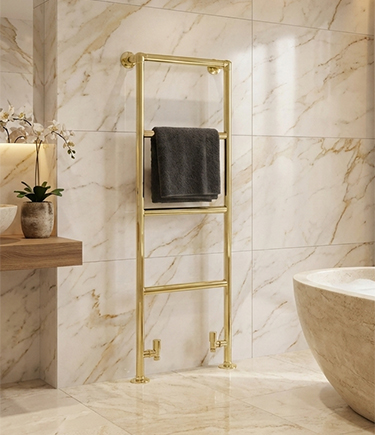 High Charterhouse Natural Brass Towel Rail (57PUB)