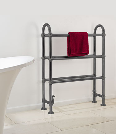 Horse Black Chrome Towel Radiator (57BC)