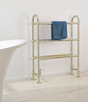 Horse Floor Mounted Nickel Towel Radiator (112VV)