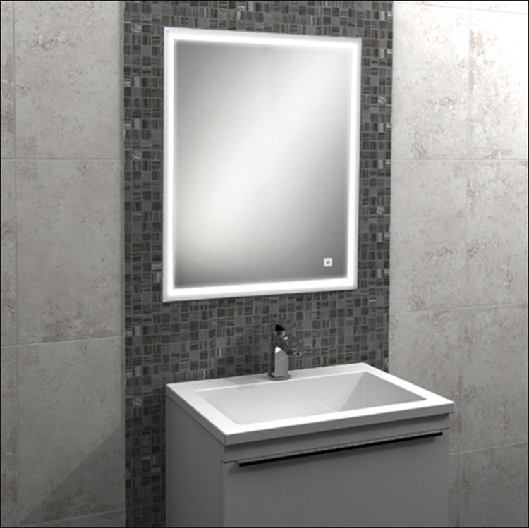 Steamless Recessed Bathroom Mirror, Recessed Illuminated Bathroom Mirror Cabinet