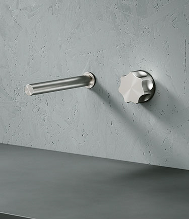 Kaan Stainless Wall Mounted Basin Tap (28D)