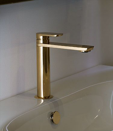 Kara Gold Basin Mixer Tap (52AA)