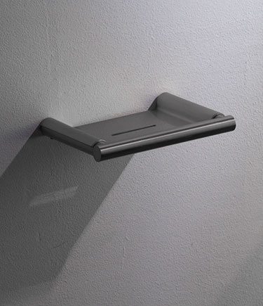 Kara Black Chrome Soap Dish (57KBB)