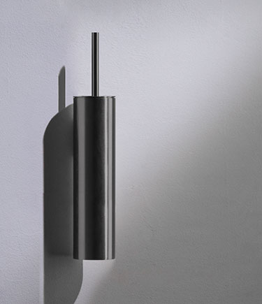 Kara Black Chrome Toilet Brush & Holder (57KBI)