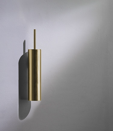 Kara Gold Toilet Brush & Holder (59HG)