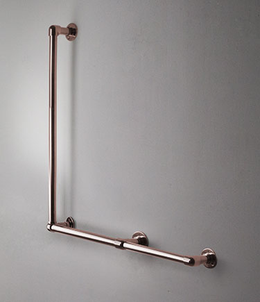 Classic Rose Gold L-Shaped Grab Bar (150LRG)