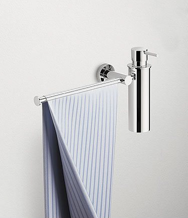 Lara Pump Soap Dispenser & Towel Bar (55FLA)