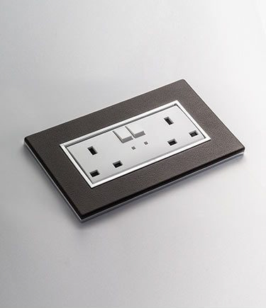 Leather Electrical  Plug Socket (114B)