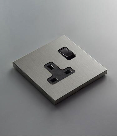 Uber Brushed Nickel Plug Sockets (146B)