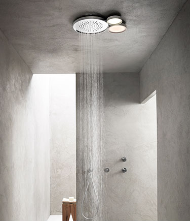 Water Lily LED Illuminated Ceiling Shower Head (80X)