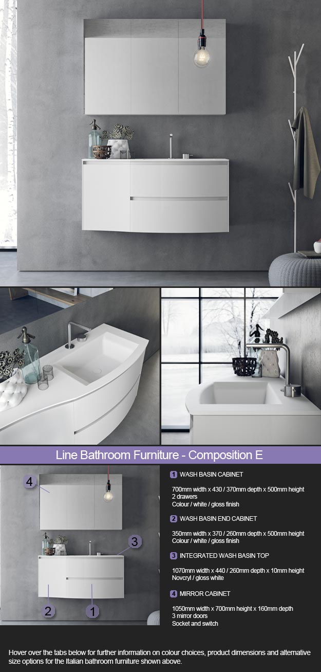 Line Bathroom Furniture - Room Set 5 (3E)