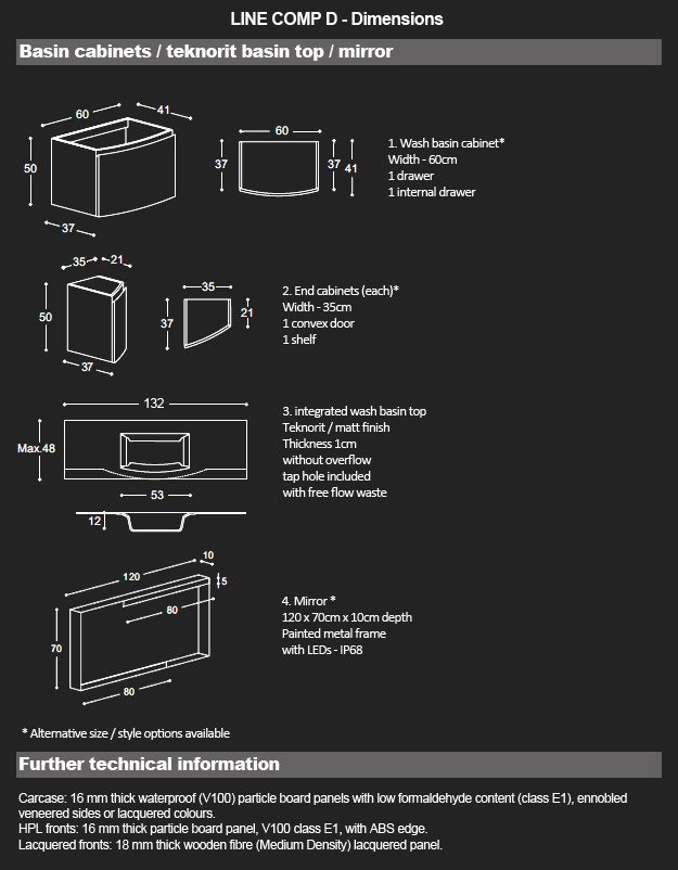 Line Composition D - Dimensions