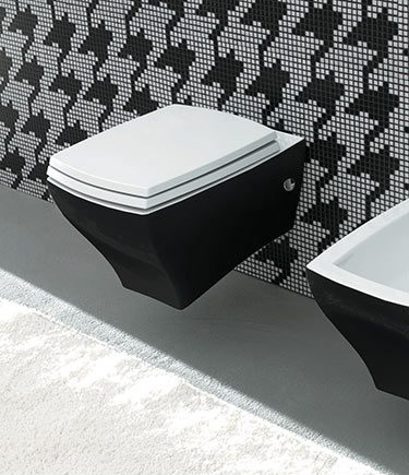 Lulu Black Wall Mounted Black Toilet (13F)