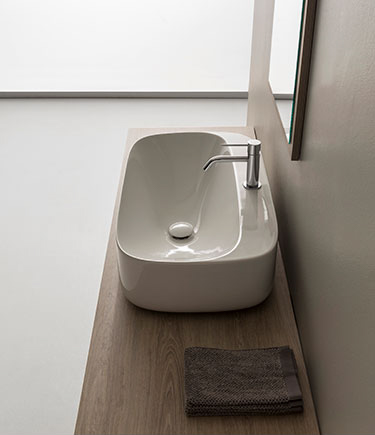 Luna Counter Top Basin with Tap Ledge (LB5)