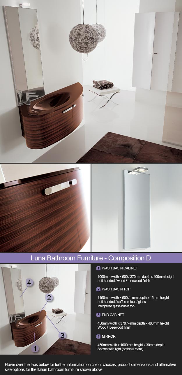 Luna Bathroom Furniture - Room Set 4 (1D)