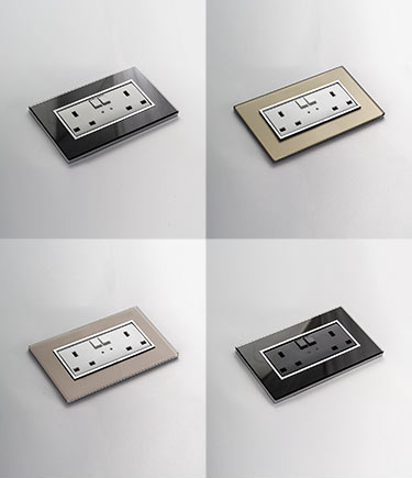 Luxury Glass Plug Sockets (123S)