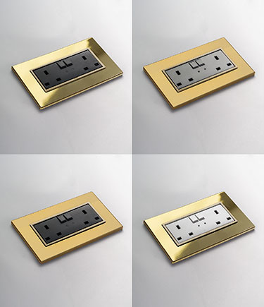 Luxury Gold Plug Sockets (123L)
