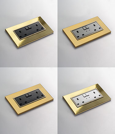 Luxury Gold Plug Sockets (123L)