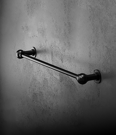 Matt Black Ball Jointed Grab Towel Bar (150HMB)