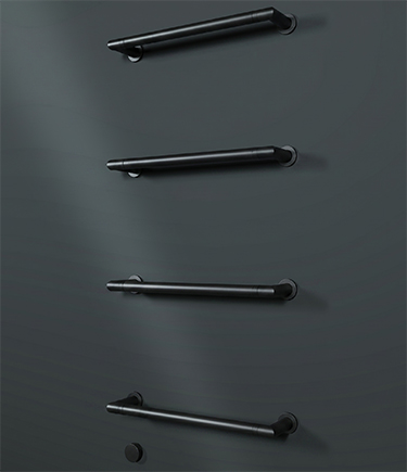 Matt Black Floating Towel Bar Radiator (58XMB)