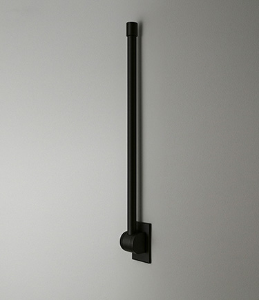 Matt Black Removable Hinged Straight Grab Bar (156MB)