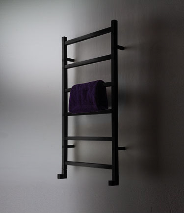 Matt Black Ladder Towel Rail (58MB)