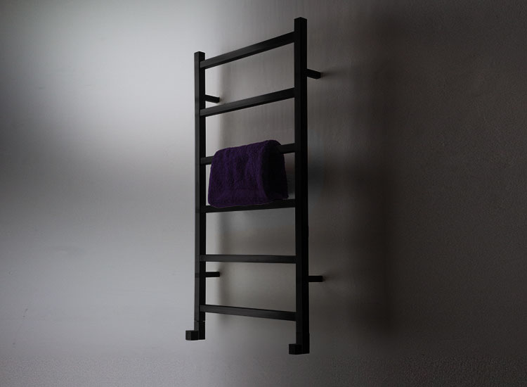Matt Black Ladder Towel Rail | Black Radiators | Livinghouse