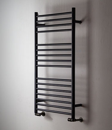 Matt Black Wall Mounted Towel Rail (58CMB)
